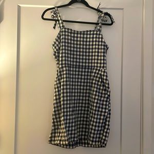 Navy checkered Express dress